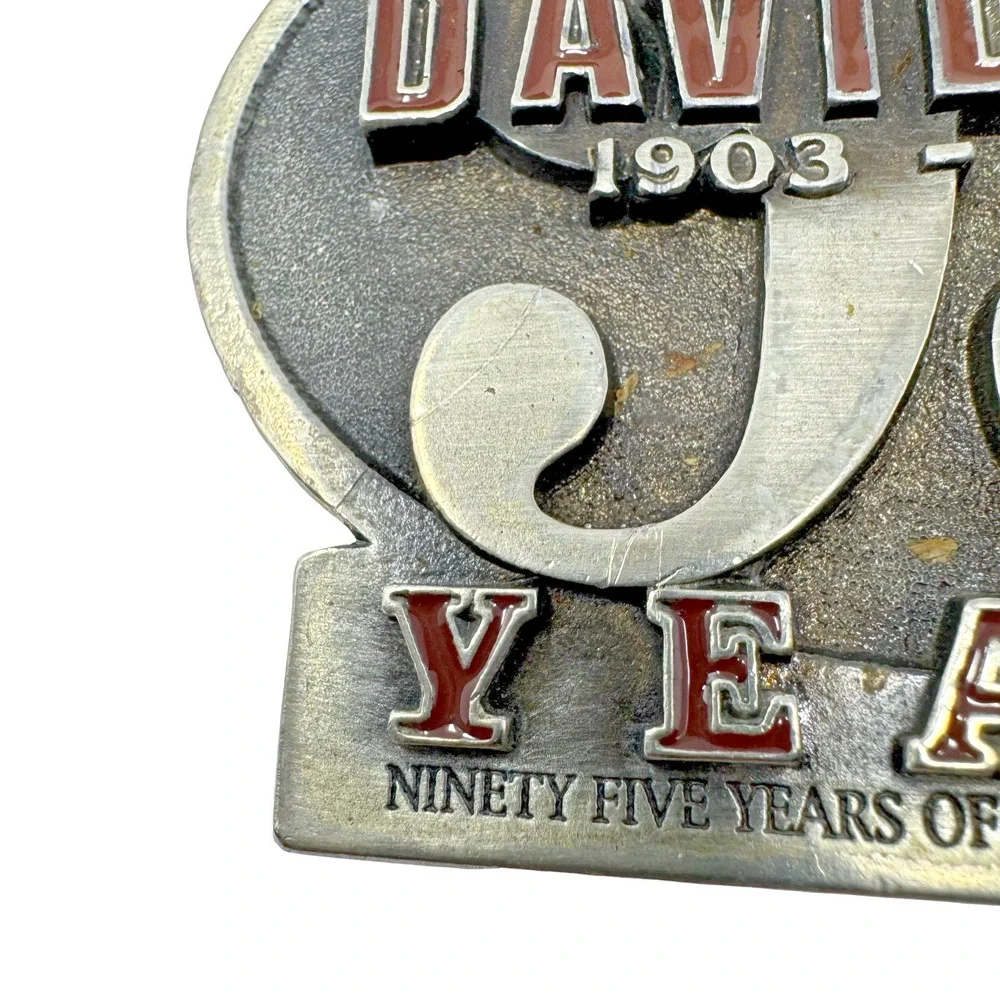 1997 Harley-Davidson 95th Anniversary Belt Buckle with Box Limited Edition EUC